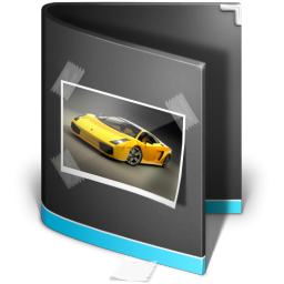 Pictures Folder Black Icon 256x256 png